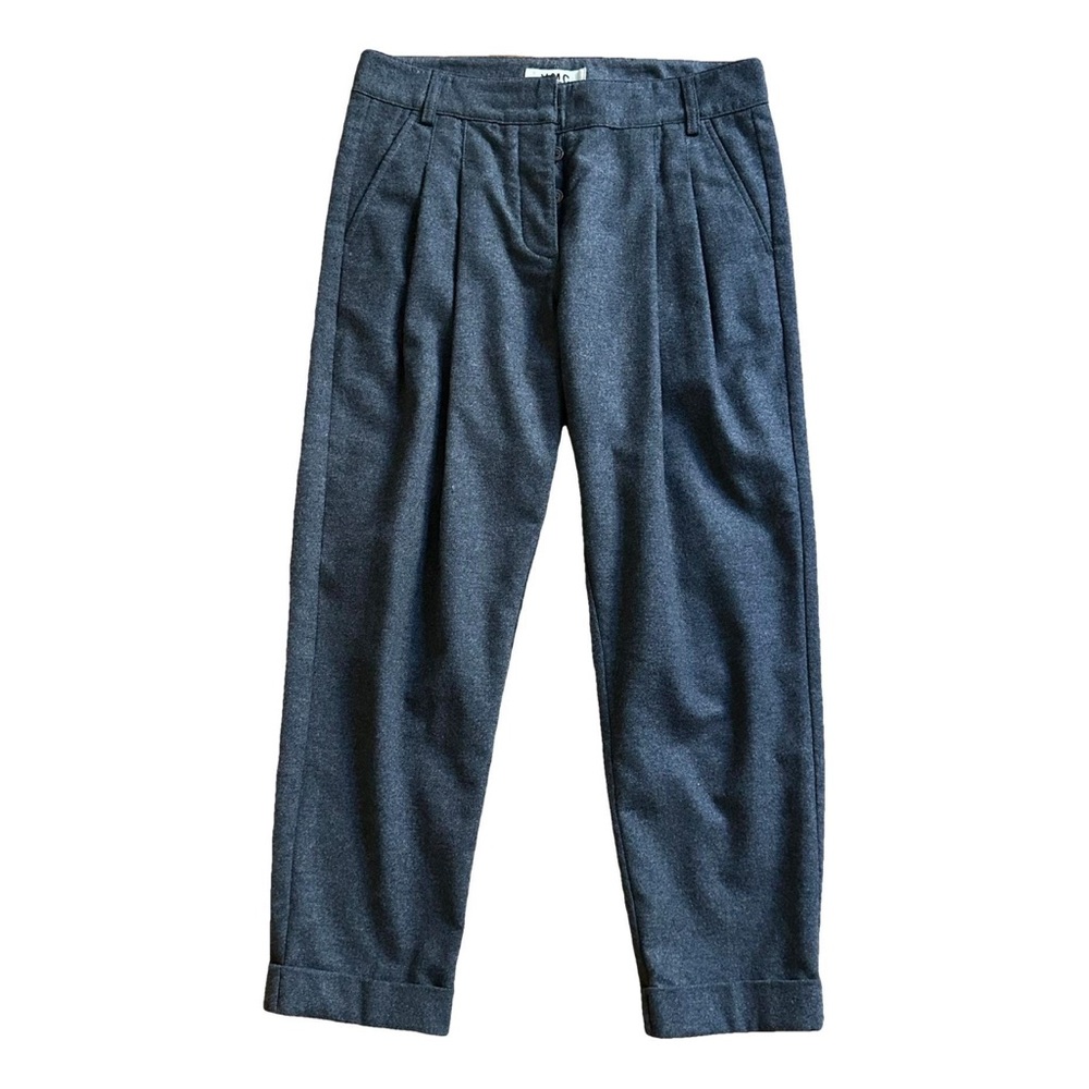 YMC Gray wool Pleated Pants